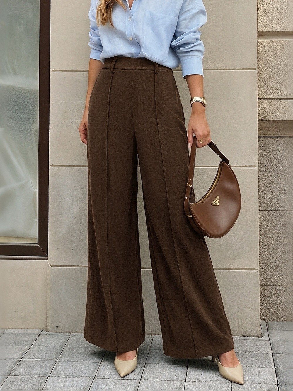 High-Waisted Wide-Leg Pants
